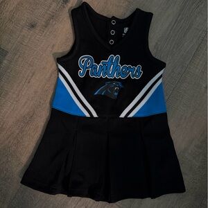 NFL Panthers Girls Black & Blue Cheer Tank Top